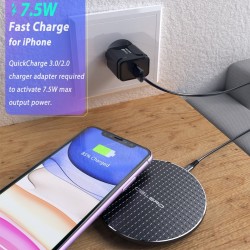 10W QI wireless charger - fast charging pad for iPhone - Samsung S20 - Note 10 Plus - Xiaomi MI 9Chargers