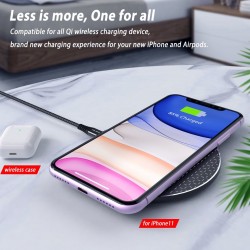 Cargadorescargador inalámbrico 10W QI - pad de carga rápida para iPhone - Samsung S20 - Nota 10 Plus - Xiaomi MI 9