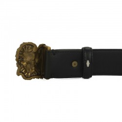 Leather belt with a tiger's headBelts