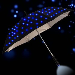Outdoor & CampingSombrilla de lluvia larga - con estrellas LED flash