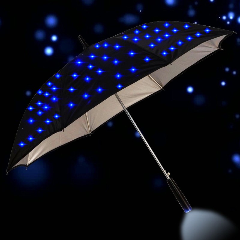 Outdoor & CampingSombrilla de lluvia larga - con estrellas LED flash