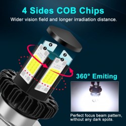 LucesH6 - BA20D - Hi-lo rayo - Bombilla de la cabeza de la motocicleta LED