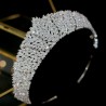 Pinzas de cabelloCorona de plata exclusiva - banda de cabeza hecha de zirconia cúbica