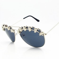 Steampunk sunglasses with decorative metal skullsSunglasses