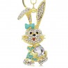 llaverollave de conejo de oro & cristal