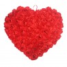 Heart shaped pillow with rosesCushions