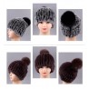 Sombreros & gorrasGorro de piel de conejo picado con pompom