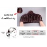 Sombreros & gorrasGorro de piel de conejo picado con pompom