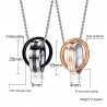 CollarAmor infinito - doble círculos collar - 2 piezas