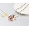 CollarAmor infinito - doble círculos collar - 2 piezas
