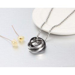 CollarAmor infinito - doble círculos collar - 2 piezas