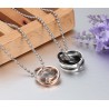 CollarAmor infinito - doble círculos collar - 2 piezas