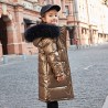 NiñosChaqueta de invierno caliente con capucha de piel - para niñas
