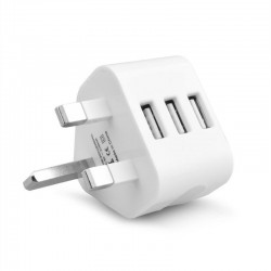 Cargadores3 pin plug para todos los teléfonos móviles - pared de carga de viajes - AC multi adaptador de potencia