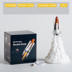 3D Space shuttle - rocket-shaped night lamp - 3 types - 21cm & 28cmDecoration