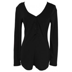 Cotton bodysuit with long sleeve and buttonsBlouses & shirts