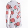 Blusas y camisasTraje de v-neck sexy - traje de cuerpo impreso de manga larga con botones
