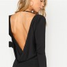 Long sleeve bodysuit with a draped open backLingerie