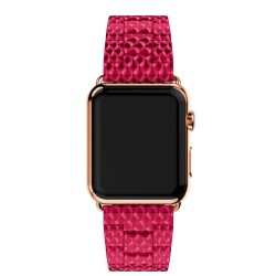 resin strap for apple watch band link bracelet watchband for iwatch - 4/3/2 iwatch bands rose red steel buckleAccessories