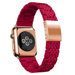 Accesorioscorrea de resina para banda de reloj pulsera pulsera pulsera reloj para iwatch - 4/3/2 iwatch bandas rosa hebilla d...