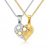Collarcollar colgante de encanto rhinestone - amor collar de cadena en forma de corazón