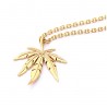 gold silver plated cannabiss small weed herb charm necklace - maple leaf pendant necklace - hip hop jewelryNecklaces