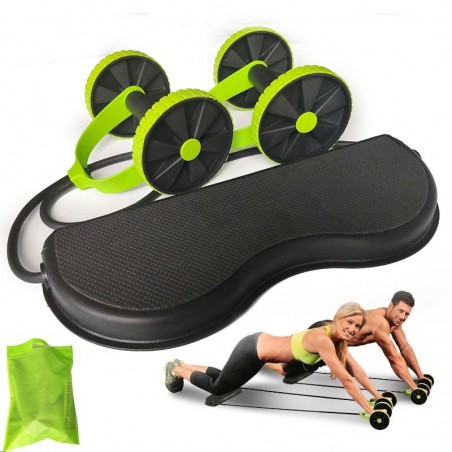 EquipoRollo de ruedas AB - la resistencia elástica estirable tira de la cuerda - adiestrador muscular abdominal