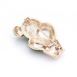 BrochesCactus de esmalte verde - un elegante broche