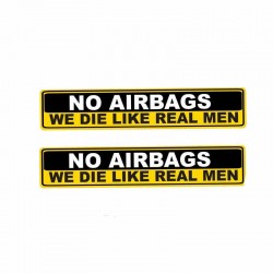 PegatinasAuto adhesivos - No hay AIRBAGS QUE ME gustan los hombres reales - 2 piezas
