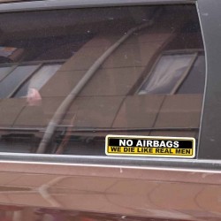 PegatinasAuto adhesivos - No hay AIRBAGS QUE ME gustan los hombres reales - 2 piezas