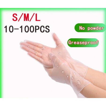 Mascarillas bucalesDesechable - antiestático - libre de polvo - a prueba de aceite - transparentes guantes de PVC