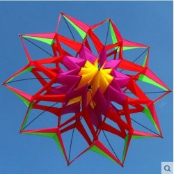 CometaKit de forma de flor 3D con mango y línea - 150 cm de diámetro