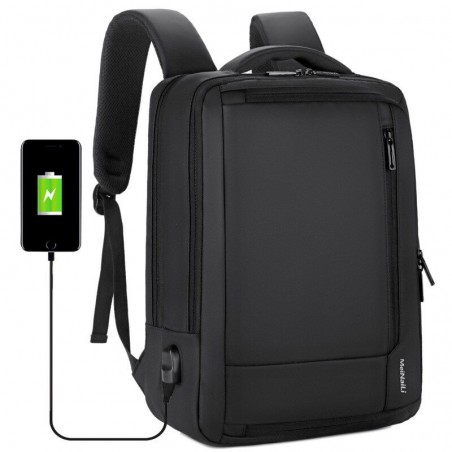 MochilasMochila de viaje impermeable antirrobo - 15.6 pulgadas Bolso portátil con carga USB