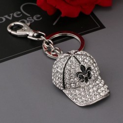 Crystal baseball hat - keychainKeyrings