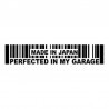 Pegatinas15.2 * 3cm - Made In Japan Perfected In My Garage - sticker coche