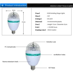 RGB LED Bulbs E27 6WStage & events lighting