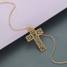 CollarCruz hueca con collar - acero inoxidable