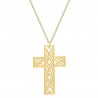 CollarCruz hueca con collar - acero inoxidable