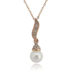 Collarala de ángel de cristal con perlas - collar