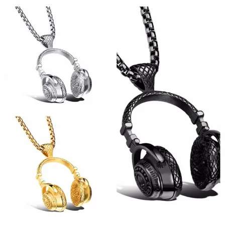 CollaresCollar con auriculares - negro - oro - plata