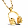 Necklace with headphones - black - gold - silverNecklaces