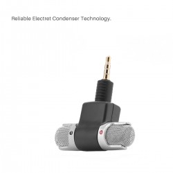 MicrófonosMicrófono de grabación estéreo portátil - enchufe plateado de oro - 3.5mm mini jack para Smartphone