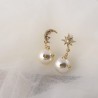 Star Moon Design Earrings - Drop StyleEarrings