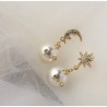 Star Moon Design Earrings - Drop StyleEarrings