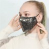 Fashionable cotton face/mouth mask with sequins - anti-pollution - breathable - protectionMouth masks