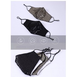 Mascarillas bucalesMáscara de algodón de moda con lentejuelas - antipollución - transpirable - protección