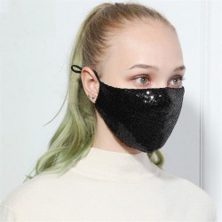 Fashionable cotton face/mouth mask with sequins - anti-pollution - breathable - protectionMouth masks
