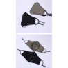 Fashionable cotton face/mouth mask with sequins - anti-pollution - breathable - protectionMouth masks