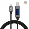 CablesCable de carga rápido - USB-C - Visualización de tensión / corriente - datos / sincronización
