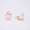 AretesBolsa de cristal & zapato - pendientes asimétricos